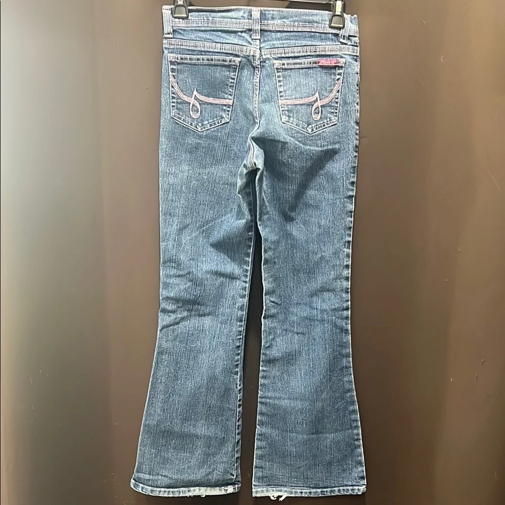 Y2K Girls Jordache Blue Flare Wide Leg Jeans, Size 14
